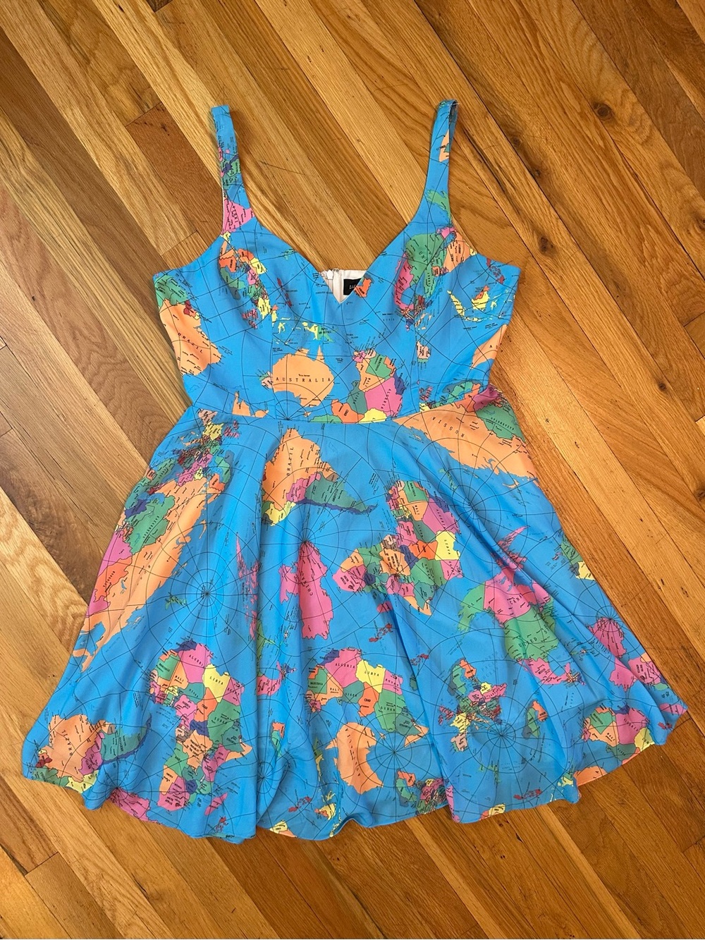 ModCloth Liza Luxe World Map Dress Large